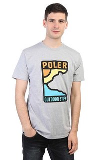 Футболка Poler Geo Bear Tee Gray Heather