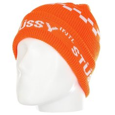 Шапка Stussy Road Cuff Beanie Orange