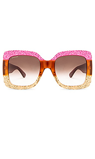 Oversize square-frame acetate sunglasses - Gucci