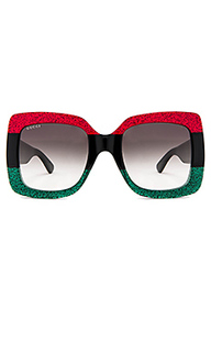 Oversize square-frame acetate sunglasses - Gucci