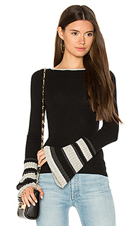 Ribbed pleat cuff sweater - Autumn Cashmere