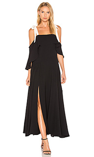 Cold shoulder gown with flounce detail - Halston Heritage