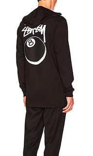 8 ball stipple hooded tee - Stussy