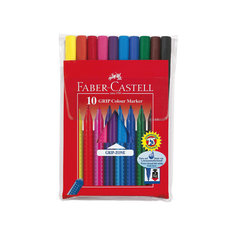 Faber-Castell Фломастеры GRIP в футляре, 10 цветов