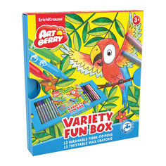Erich Krause Набор для творчества Variety Fun box Artberry (12 фломастеров + 12 восковых мелков Twist)