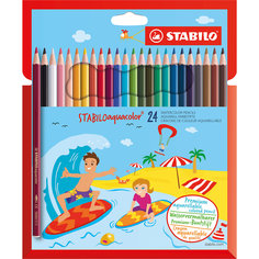 Карандаши цветные 24цв AQUACOLOR Stabilo