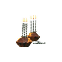 Свечи для торта, 10 шт, 10 подсвечн., серебро, парафин Herlitz
