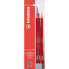 Карандаши чернографитные 3шт HB Stabilo