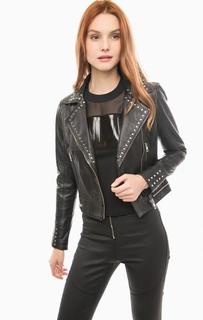 Кожаная куртка с металлическим декором Calvin Klein Jeans
