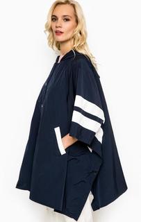 Синий плащ свободного кроя с капюшоном Hilfiger Denim