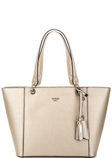 Золотистая сумка с длинными ручками Guess