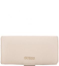 Бежевый кошелек с двумя отделами для купюр Guess