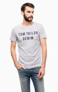 Хлопковая футболка в полоску Tom Tailor Denim