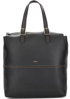 Черная сумка из мягкой кожи с одним отделом Furla