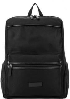 Черный текстильный рюкзак с карманами Lancaster