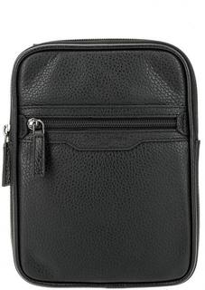 Черная сумка через плечо из натуральной кожи Lancaster