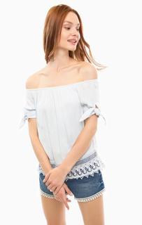 Голубая блуза с короткими рукавами Vero Moda