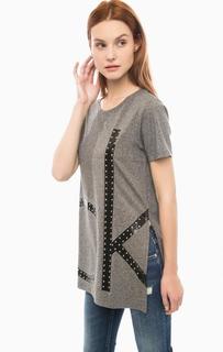 Туника-футболка с металлическим декором Calvin Klein Jeans