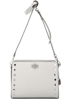 Маленькая кожаная сумка с металлическим декором Michael Michael Kors