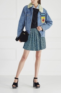 Велюровые босоножки Miu Miu