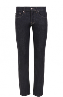 Джинсы прямого кроя с контрастной прострочкой 7 For All Mankind