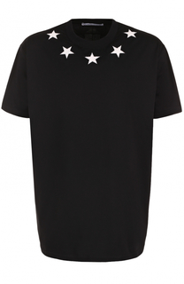 Хлопковая футболка с контрастной отделкой Givenchy