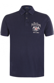 Хлопковое поло с контрастной отделкой Polo Ralph Lauren