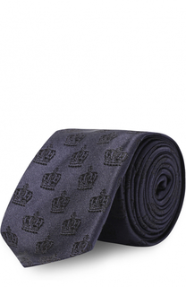 Шелковый галстук с узором Dolce &amp; Gabbana
