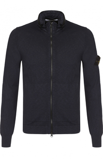 Хлопковый кардиган на молнии с воротником-стойкой Stone Island