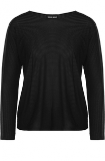 Топ с фактурной отделкой и длинным рукавом Giorgio Armani
