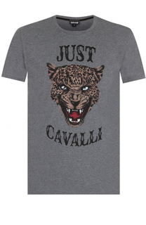 Хлопковая футболка с принтом Just Cavalli