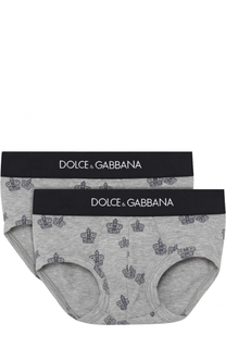 Комплект из двух брифов с принтом Dolce &amp; Gabbana