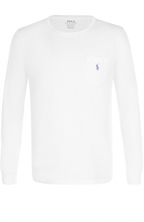 Хлопковый лонгслив с нагрудным карманом Polo Ralph Lauren