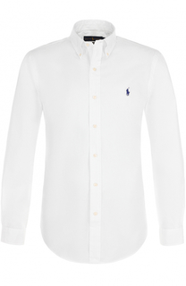 Хлопковая рубашка с воротником button down Polo Ralph Lauren