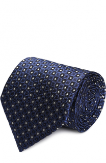 Шелковый галстук с узором Ermenegildo Zegna