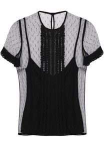 Кружевной топ с коротким рукавом REDVALENTINO