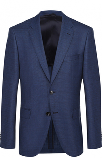 Шерстяной приталенный пиджак BOSS