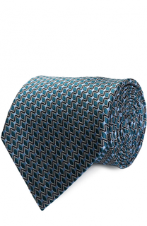 Шелковый галстук с узором Ermenegildo Zegna
