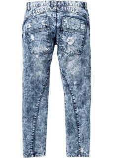 Джинсы Loose Fit Tapered, длина (в дюймах) 32 (темно-синий «потертый») Bonprix