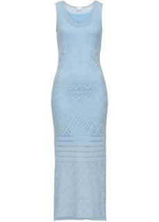 Длинное вязаное платье (нежно-голубой) Bonprix