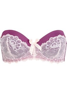 Бюстгальтер без бретелек, чашка A (сливовый/кремово-розовый) Bonprix