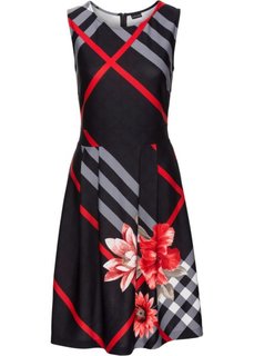 Клетчатое платье (красный/черный/серый с узором) Bonprix