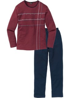 Пижама (темно-синий/бордовый) Bonprix