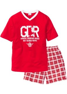 Пижама с  шортами (белый/красный) Bonprix