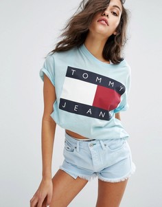 Футболка в стиле 90-х с логотипом Tommy Jeans - Синий