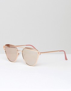 Солнцезащитные очки кошачий глаз с золотистой планкой South Beach - Золотой