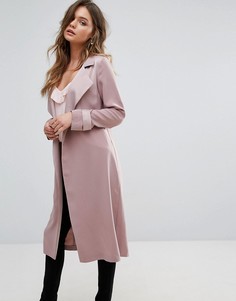 Легкое строгое пальто Miss Selfridge - Розовый