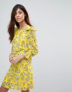 Цельнокройное платье с цветочным принтом Vero Moda - Желтый