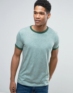 Меланжевая футболка с круглым вырезом Esprit - Зеленый