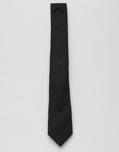 Черный фактурный галстук ASOS - Черный